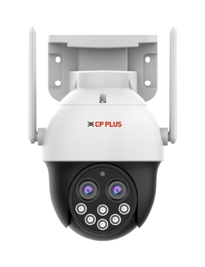 CP PLUS 4MP Dual Lense 4G SIM Supported Full Color PT Outdoor Camera | 10x Zoom Using Dual Lens | 360° View | Supports 2 Way Talk | SD Card (Upto 256 GB) | Motion Detection | EZ-S42G-D