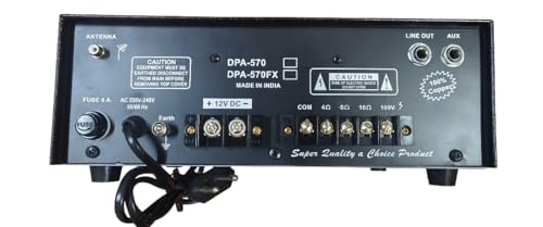 SONATO Amplifier DPA 570 FX 3 MIC & 1 AUX inputs, 50w RMS/65w Max, Digital Player MP3 with USB Reader FM,Remote Control.