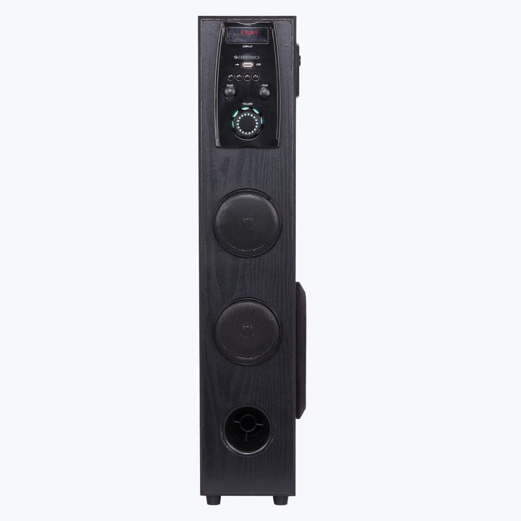 ZEBRONICS Impact Tower Speaker with Wireless BT/USB/FM/AUX and Wired Mic