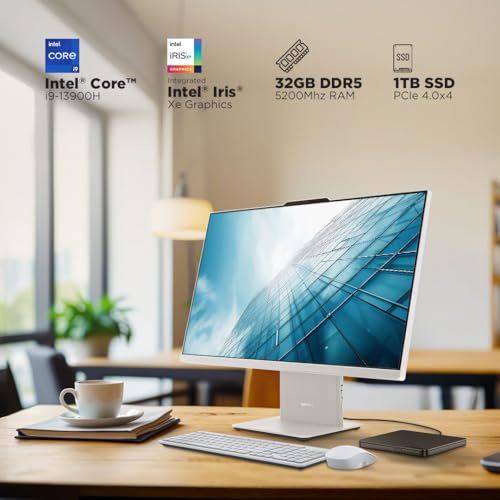 Lenovo IdeaCentre AIO 13th Gen Core i9-13900H 27" QHD IPS (32GB RAM/1TB SSD/Windows11/Office 2021/3Wx2 Harman Speaker/Alexa Built-in/Wireless EOS Keyboard & Mouse, Grey), F0HM00JBIN All-in-One Desktop
