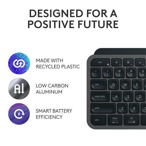 Logitech MX Keys S Combo - Performance Wireless Keyboard and Mouse with Palm Rest, Customisable Illumination, Fast Scrolling, Bluetooth, USB C, for Windows, Linux, Chrome, Mac