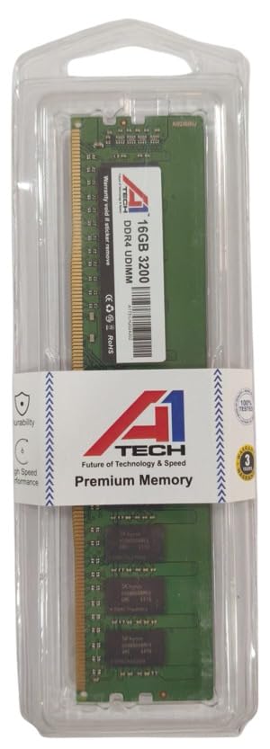 A1TECH 16GB DDR4 3200 MHz CL22 Desktop RAM Memory Computer Speed and Performance Memory, (Support Only Intel Motherboard) (3 Years Warranty)