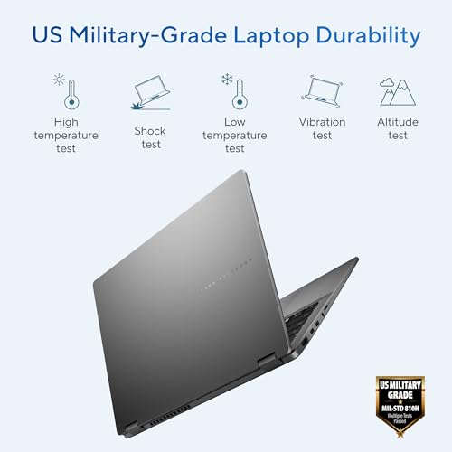 ASUS Vivobook 14 Flip,Intel Core Ultra 5 (Series 2),Copilot+ AI PC(Intel Arc iGPU/40TOPS/16GB/512GB/FHD+ Touch screen/14/Windows 11/M365 Basic (1Year)*/Office Home 2024/Gray/1.57 kg) TP3407SA-QL024WS