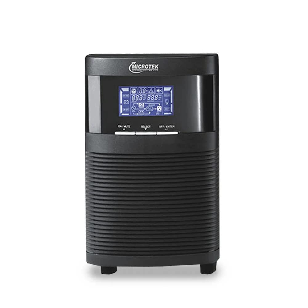 Microtek High Frequency E² Series (1 PH in - 1 PH Out) IGBT Technology Based Online UPS for Home, Office and Shop (1KVA/24VDC-IB)