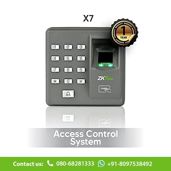 ZKTeco X7 Biometric Access Control Terminal | Fingerprint & RFID Card Reader | Fingerprint & Card Capacity | Standalone Mode & Keypad | Ideal for Office & Commercial Security