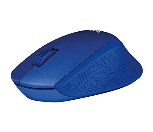 (Refurbished) Logitech M331 Silent Plus Wireless Mouse- Blue