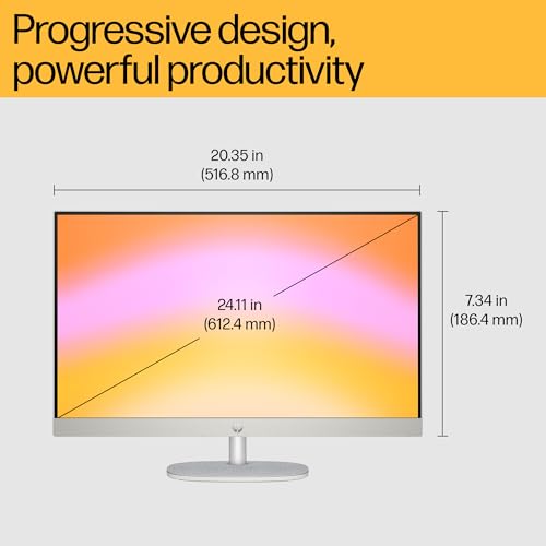 HP All-in-One PC Ryzen 5 7520U 27-inch(68.6cm) FHD IPS Display, 16GB LPDDR5, 1TB SSD, AMD Radeon Graphics, Wireless Keyboard and mouse combo, FHD Camera, (Win 11, MSO, Shell White, 6.72Kg) 27-cr0445in