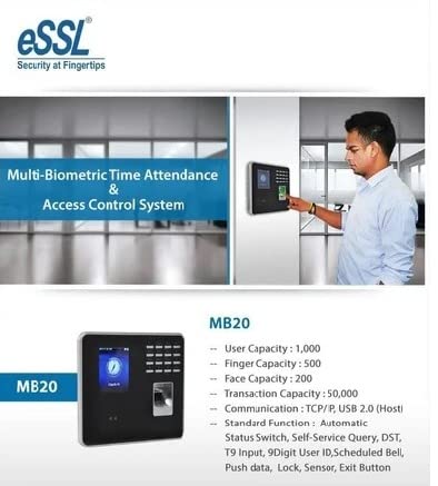 eSSL MB20 Face Recognition Biometric Attendance Machine