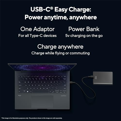 ASUS Zenbook 14,Intel Core Ultra 7 (Series 2),Thin & Light(Intel Arc iGPU/32GB/1TB/3K OLED Touch screen/14/120Hz/Windows 11/M365 Basic (1Year)*/Office Home 2024/Ponder Blue/1.28 kg) UX3405CA-PZ163WS