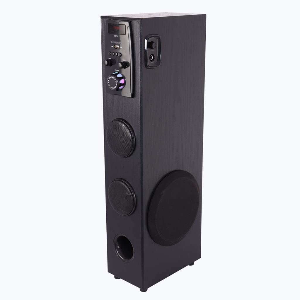 ZEBRONICS Impact Tower Speaker with Wireless BT/USB/FM/AUX and Wired Mic