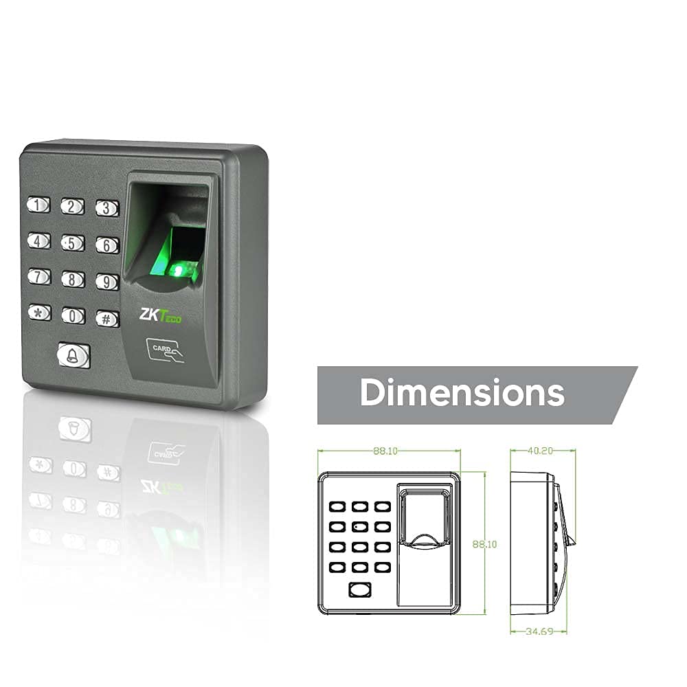 ZKTeco X7 Biometric Access Control Terminal | Fingerprint & RFID Card Reader | Fingerprint & Card Capacity | Standalone Mode & Keypad | Ideal for Office & Commercial Security