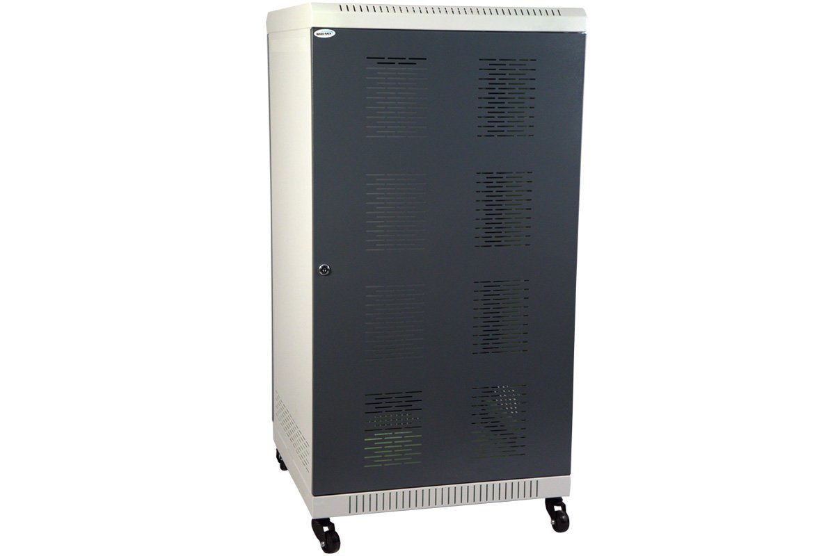 MASS RACK 22U 600X600mm Floor Standing Network Rack with Power Strip 6 Socket, Server Tray(2 Nos.), Cable Organiser 1U Closed, 4 Fans & Hardware Kit-Cage Nut Assembly - Combo Pack