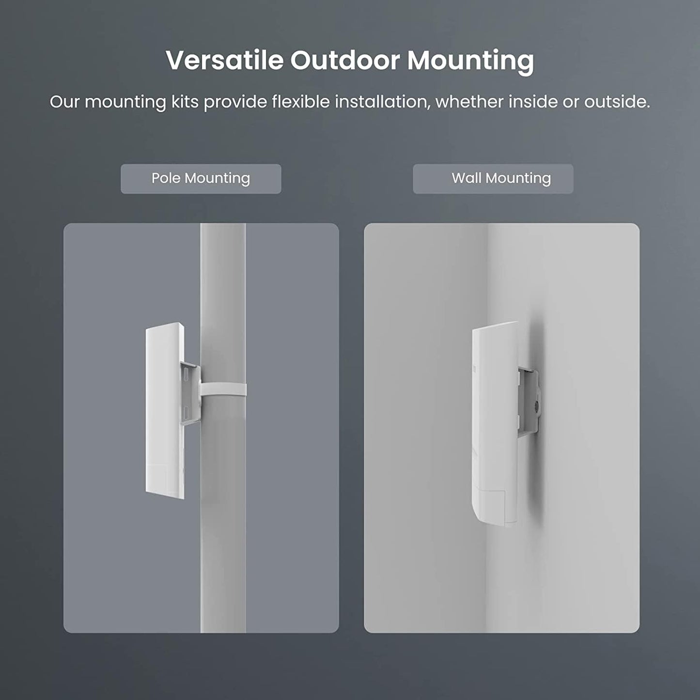 Tenda OS3 5GHz 11AC 867Mbps Long Range Smart Manage Outdoor CPE, 12dBi, 5km+|Point to Point Wireless Bridge| Four Fast Ethernet Ports | IP65 Weatherproof | 6KV Lightning Protection (White)