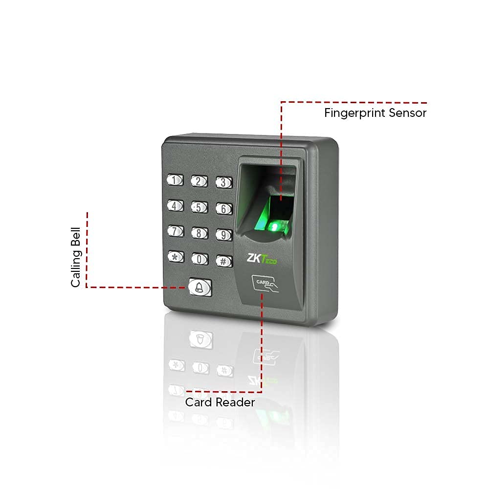 ZKTeco X7 Biometric Access Control Terminal | Fingerprint & RFID Card Reader | Fingerprint & Card Capacity | Standalone Mode & Keypad | Ideal for Office & Commercial Security