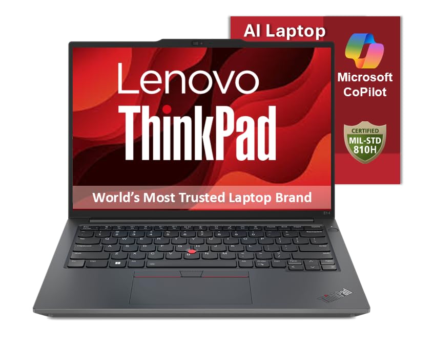 Lenovo ThinkPad E14 Intel Core Ultra 5 125U 14” WUXGA IPS 300 Nits Thin and Light Laptop (16GB RAM/1TB SSD/Windows 11 Home/Office 2024/Backlit/Fingerprint/Graphite Black/1Y Onsite/1.42 kg), 21M7S0SH00