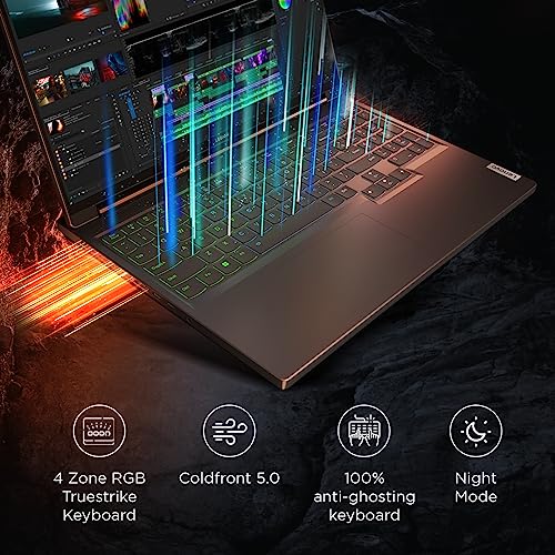 Lenovo Legion Slim 5 AI Powered Ryzen 7 7840HS | AMD NVIDIA RTX 4050 6GB (16GB RAM/512GB SSD/16 Inches (40.64cm)/144Hz/Windows 11/MS Office 21/3 Month Game Pass/Grey/2.4Kg), 82Y9009KIN Gaming Laptop