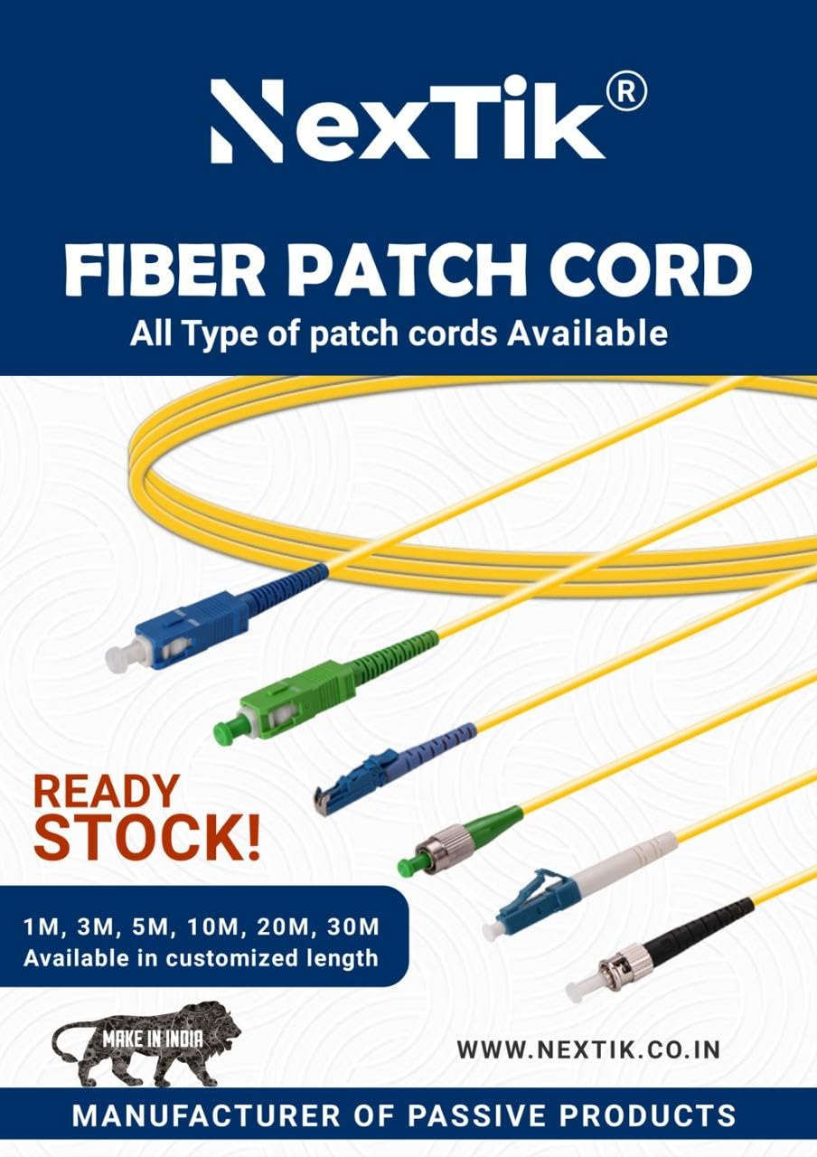 NEXTIK Simplex Single Mode LC To LC Optical Fiber Patch Cord 9/125 Jumper Cable (FSMS LC/UPC-LC/UPC) (10 Meter, 1)