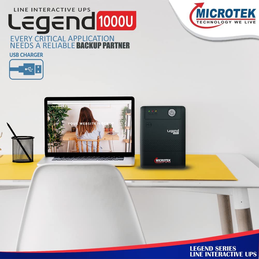 Microtek UPS Legend 1000VA, Black