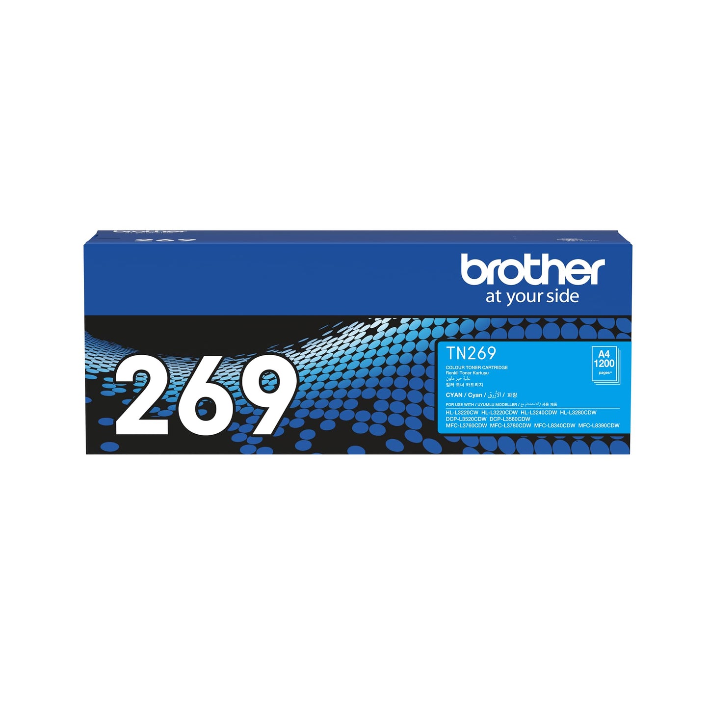 Brother Toner TN-269C (Cyan Color) Has 1200 Pages Yield Compatible with HL-L3220CDW HL-L3280CDW DCP-L3560CDW MFC-L3760CDW