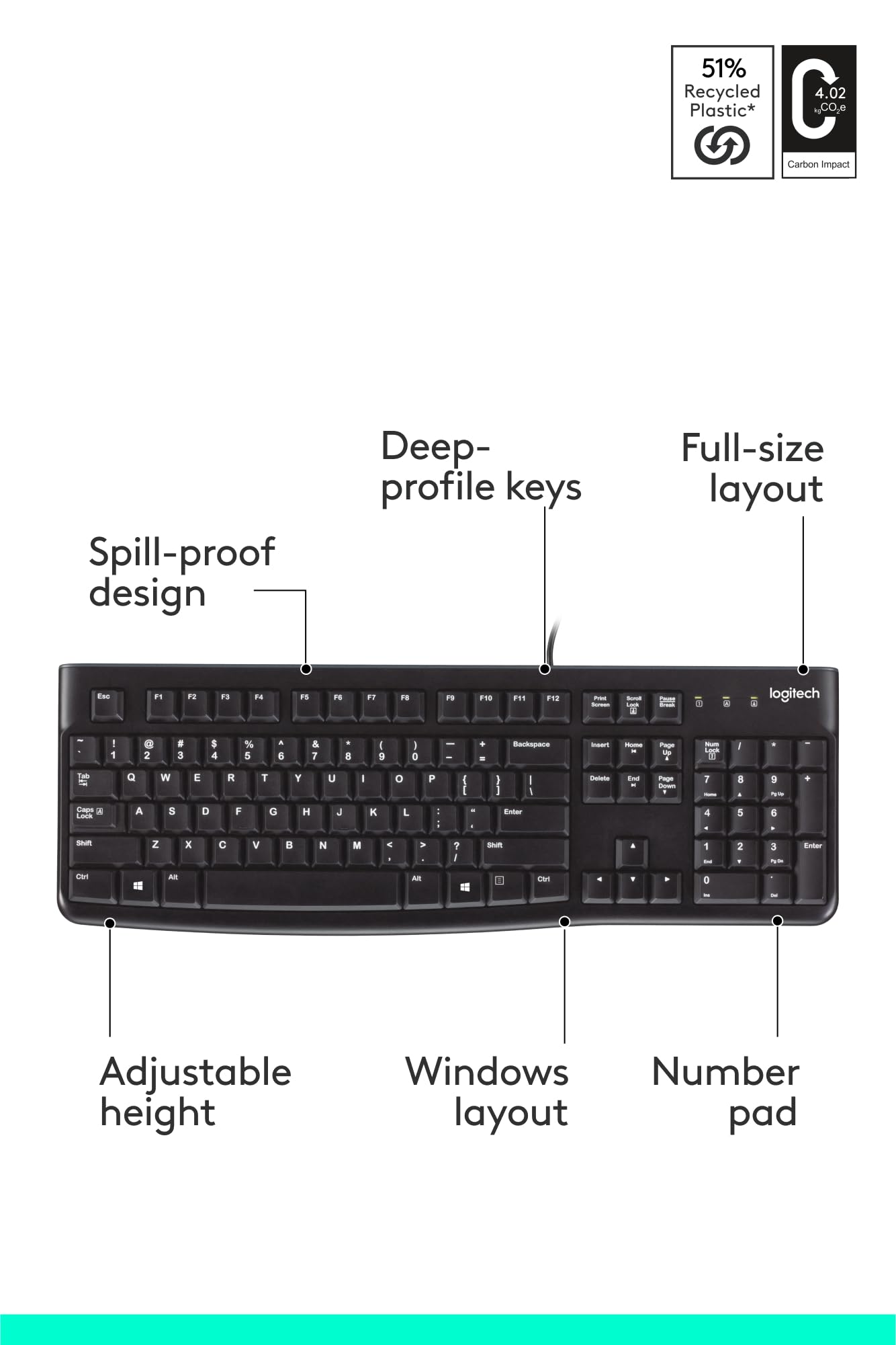 Logitech Plug and Play USB Keyboard K120