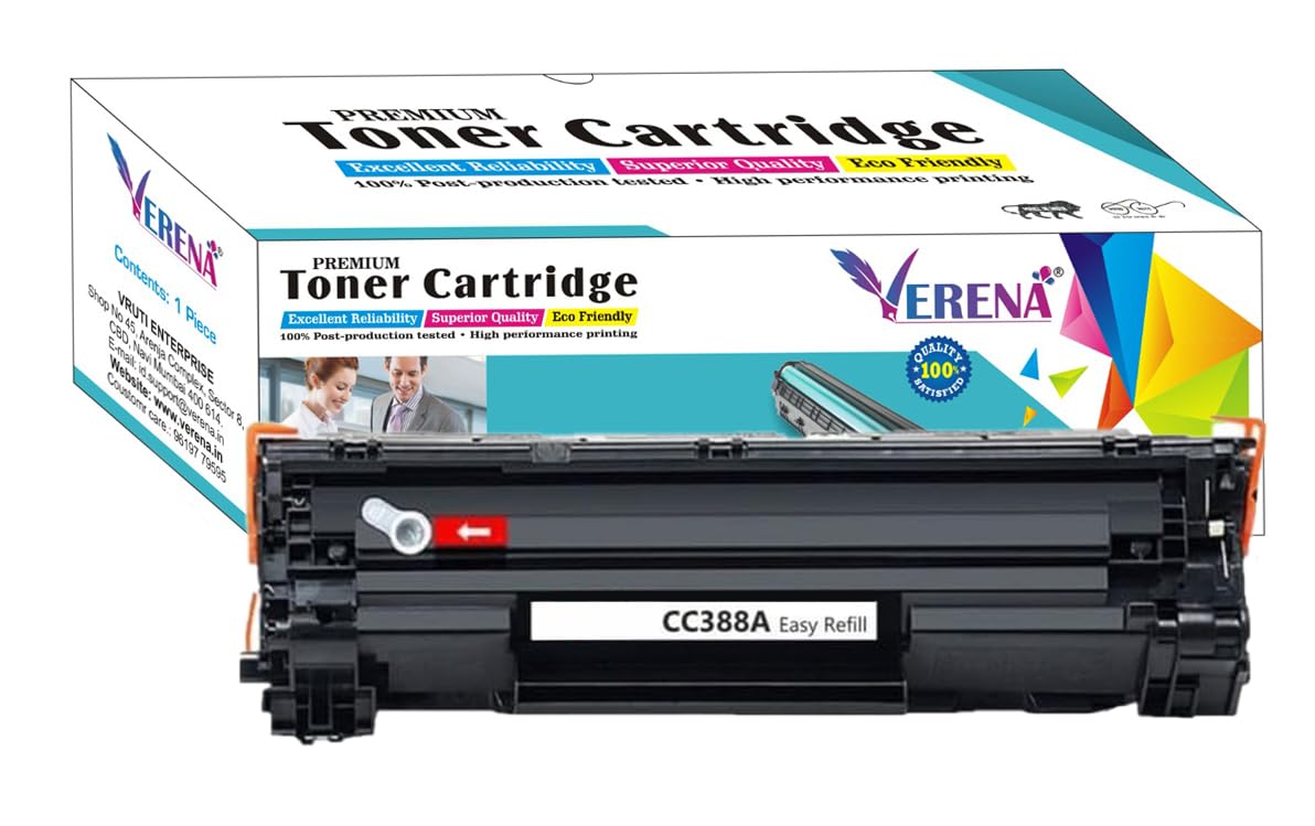 VERENA 12A Easy Refill Toner Cartridge Compatible for HP Laserjet M1005 MFP,1020,1010/1012/1018/1022/1022n/1022NW/3015/3020/3030/3050/3050z/3052/3055/M1319/M1319F MFP Printers (Pack of 1)