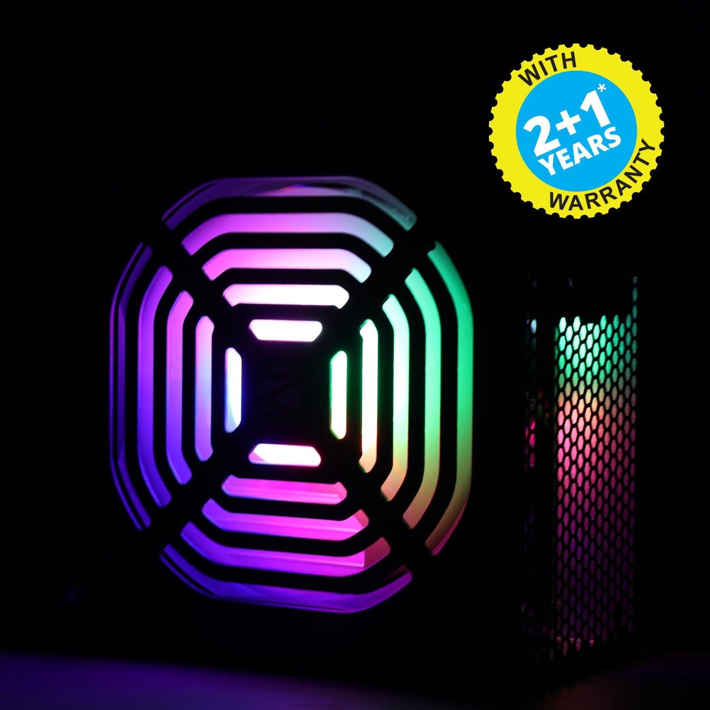 ZEBRONICS ZS500 500W Power Supply with Silent 120mm RGB Fan, SATA x 3, 12V 28A (Max.), Over Voltage/Short Circuit Protection