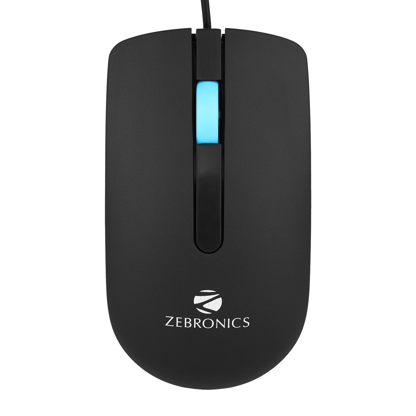 ZEBRONICS Juggle Wired Optical Mouse with 3 Buttons, High Precision, 1200 DPI, Works on Most Surfaces, USB Interface, 1m Cable Length