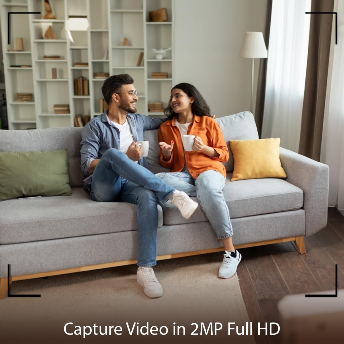 CP PLUS 2MP Full HD Smart Wi-fi CCTV Home Security Camera | 360° with Pan Tilt | 2Way Talk | Cloud Monitor | Motion Detect | Night Vision | Supports SD Card (Upto 128 GB), Alexa & Ok Google | CP-E21A