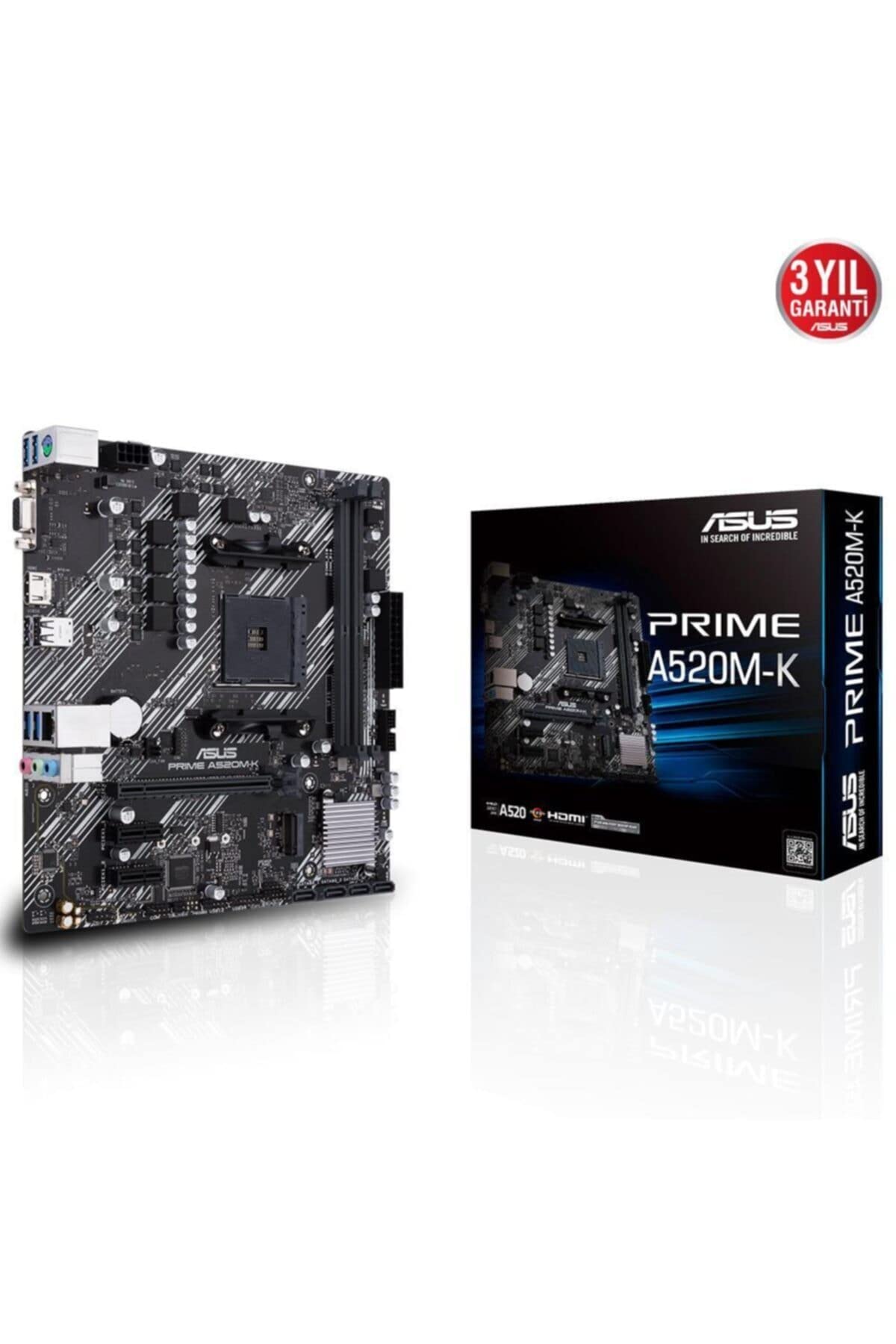 ASUS Prime A520M-K (AMD AM4 DDR4 Socket for AMD Ryzen 5000/5000 G/ 4000 G/ 3000) Micro ATX Motherboard with M.2 Support 1Gb Ethernet HDMI/D-Sub SATA 6Gbps and USB 3.2 Gen 1 Type-A