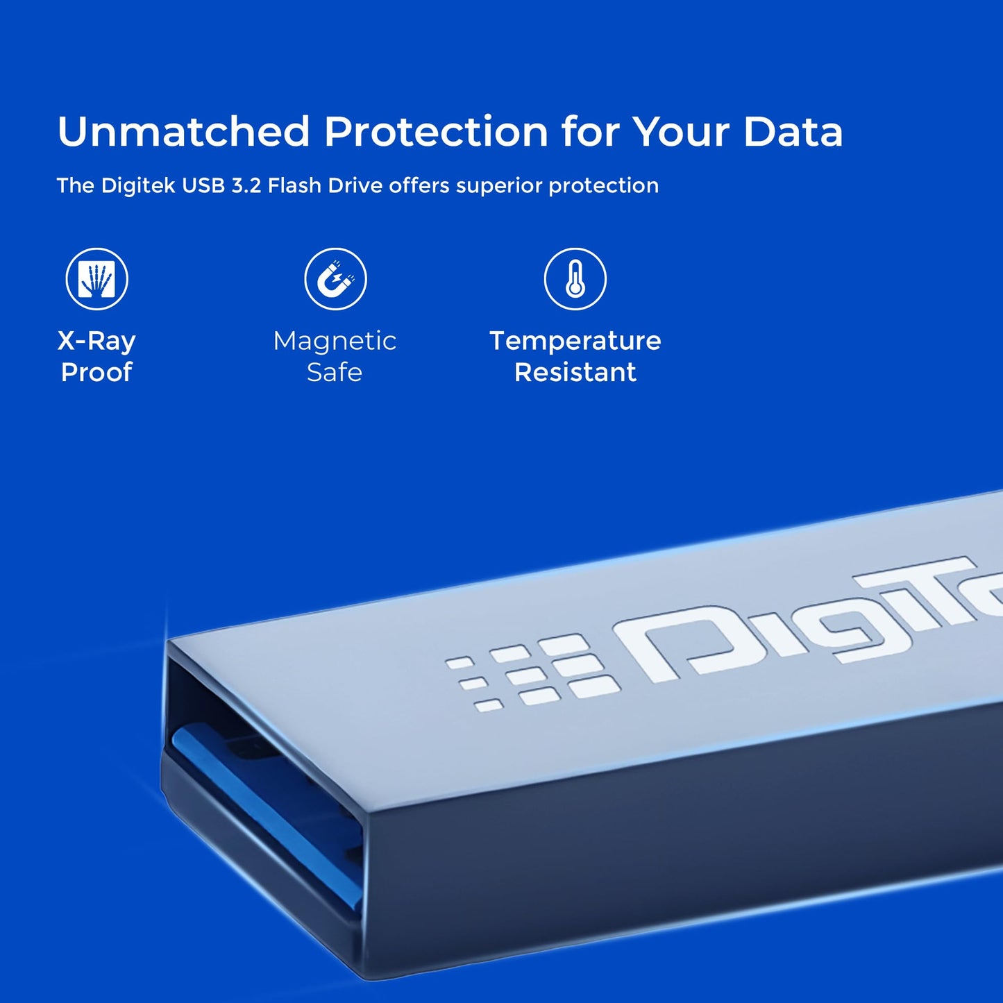 Digitek (Dud 64G V3.2) USB 3.2 Flash Drive, 64GB Storage, High Speed Read & Write, Pen Drive, Magnetic, X-Ray & Temperature Resistant | Compatible with Windows & Mac OS