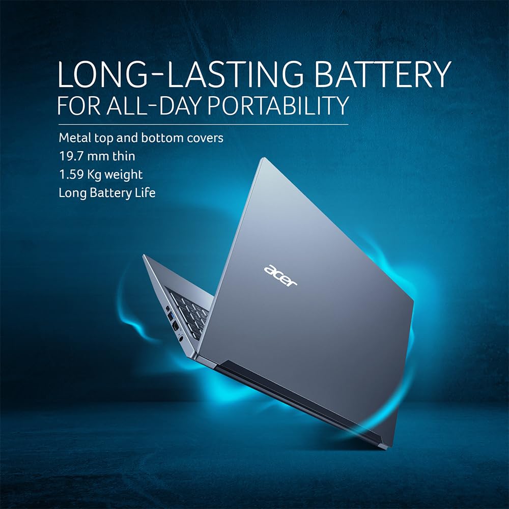 Acer [SmartChoice Aspire Lite AMD Ryzen 5-5625U Premium Thin and Light Laptop (16 GB RAM/512 GB SSD/Windows 11 Home) AL15-41, 39.62 cm (15.6") Full HD Display, Metal Body, Steel Gray, 1.59 KG