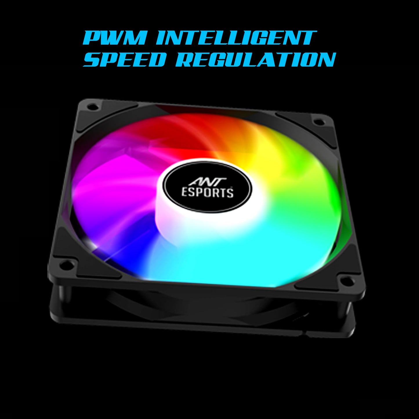 Ant Esports ICE C400 CPU Cooler/CPU Fan with Rainbow LED Fan - Black | Support Intel LGA 1700 / 115X / 1200 & AMD AM5 / AM4 / AM3+ / AM3 / AM2+ / AM2 / FM2+ / FM2 / FM1