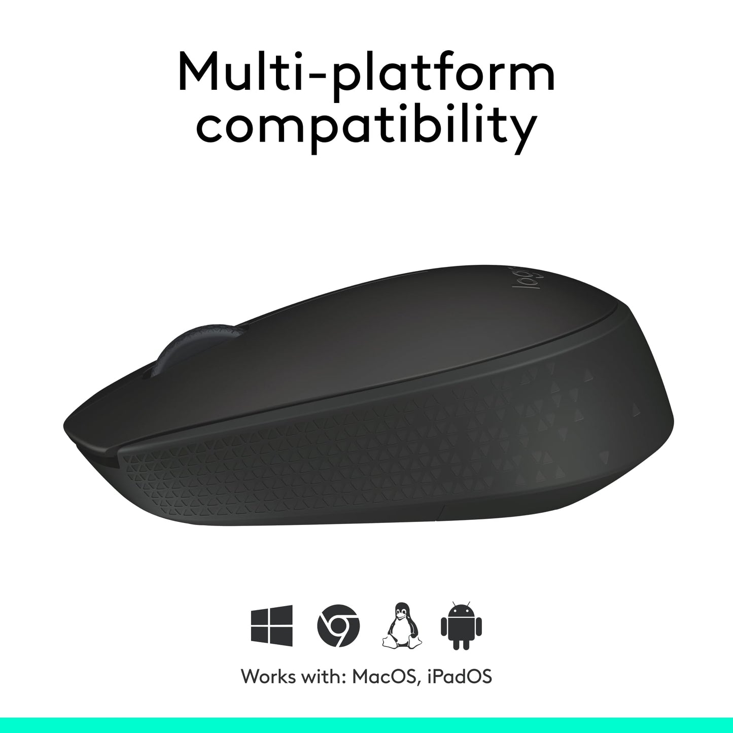 Logitech M170 2. 4GHz Wireless 3-Button Optical Scroll Mouse w/Nano USB Receiver (Black)