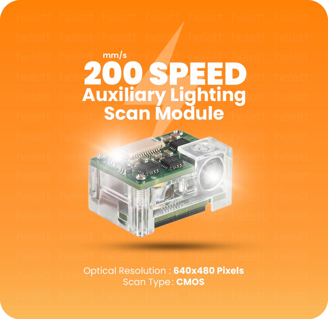 Helett® HT20 Wireless 2.4GHz 2D & 1D Barcode Scanner (QR Code & Barcode) Wired & Wireless(Rechargeable) Connectivity | Induction Scanning with Built-in Illumination Light |Strong ABS(1-Year Warranty)