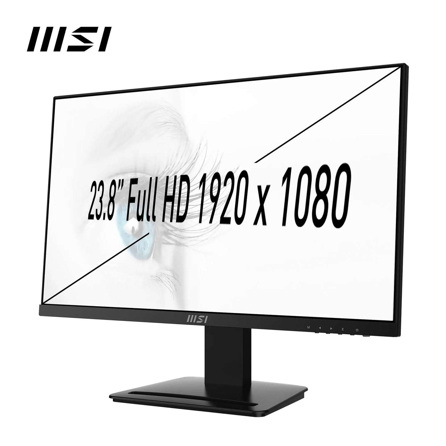 MSI PRO MP251 24.5 Inch Full HD Office Monitor - 1920 x 1080 IPS Panel, 100 Hz, Eye-Friendly Screen, Built-in Speakers, Tilt-Adjustable - HDMI 1.4b, D-Sub (VGA)