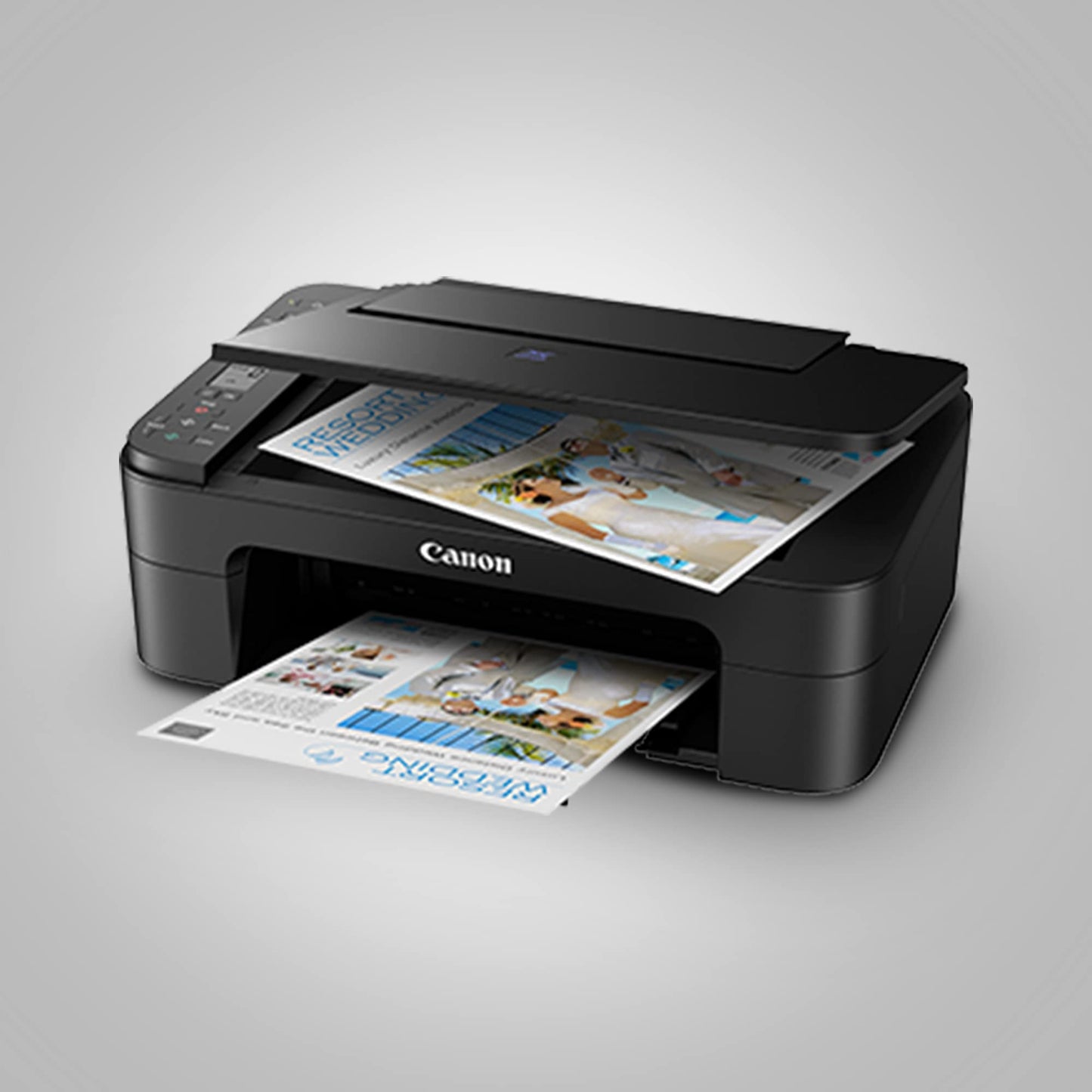 Canon PIXMA E3370 All-in-One Wireless Ink Efficient Color Printer (Black)