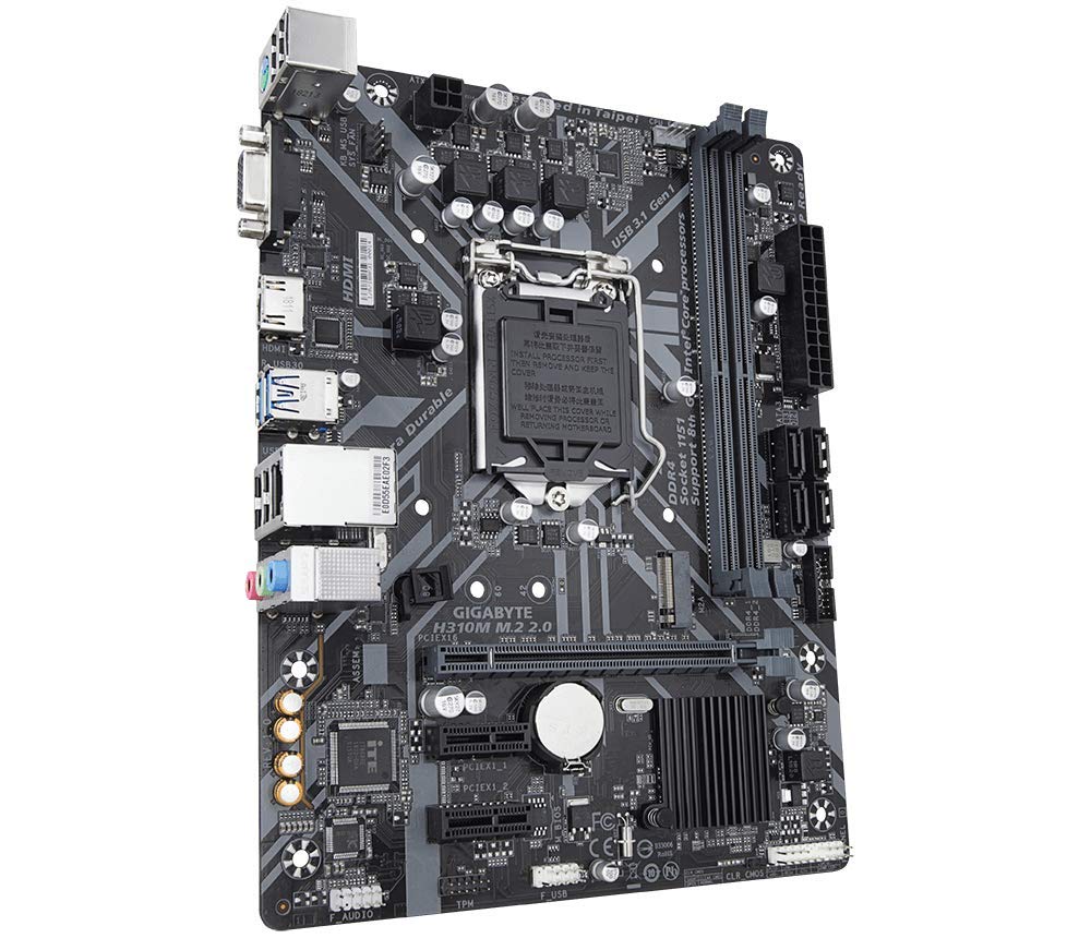 GIGABYTE H310M M.2 2.0 (LGA1151/ Intel/ H310/ Micro ATX/ DDR4/ HDMI 1.4/ M.2/ Motherboard)