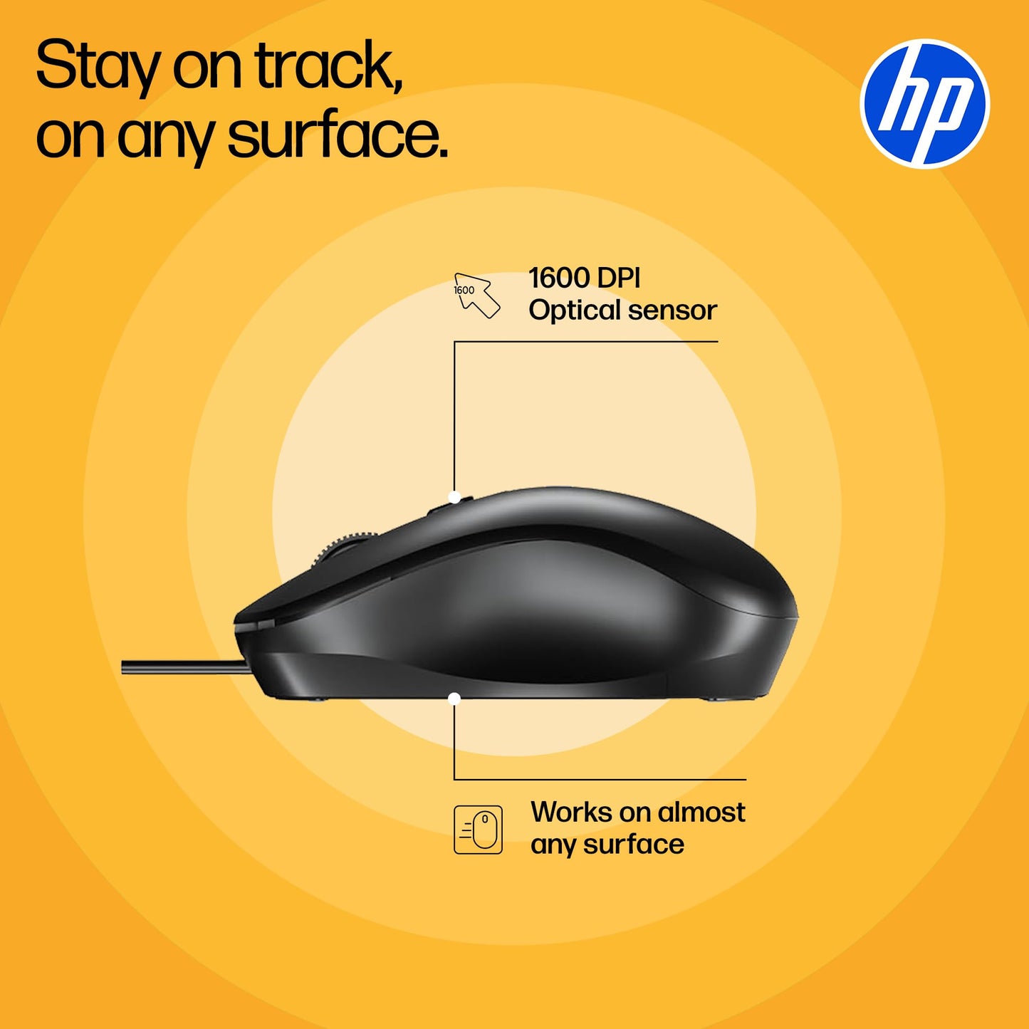 HP KM120 Wired Mouse and Keyboard Combo (AB3D0AA)