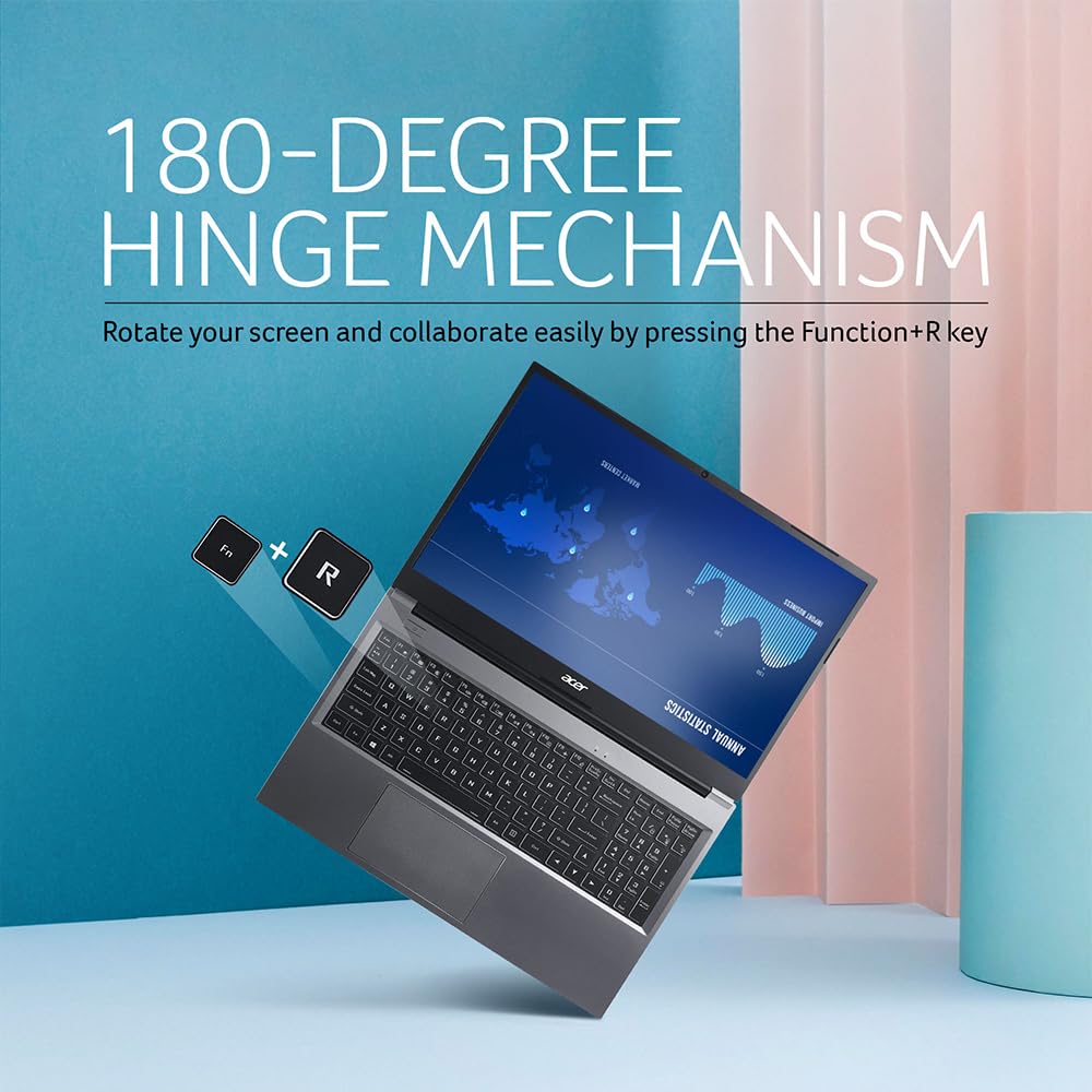 Acer [SmartChoice Aspire Lite AMD Ryzen 5-5625U Premium Thin and Light Laptop (16 GB RAM/512 GB SSD/Windows 11 Home) AL15-41, 39.62 cm (15.6") Full HD Display, Metal Body, Steel Gray, 1.59 KG