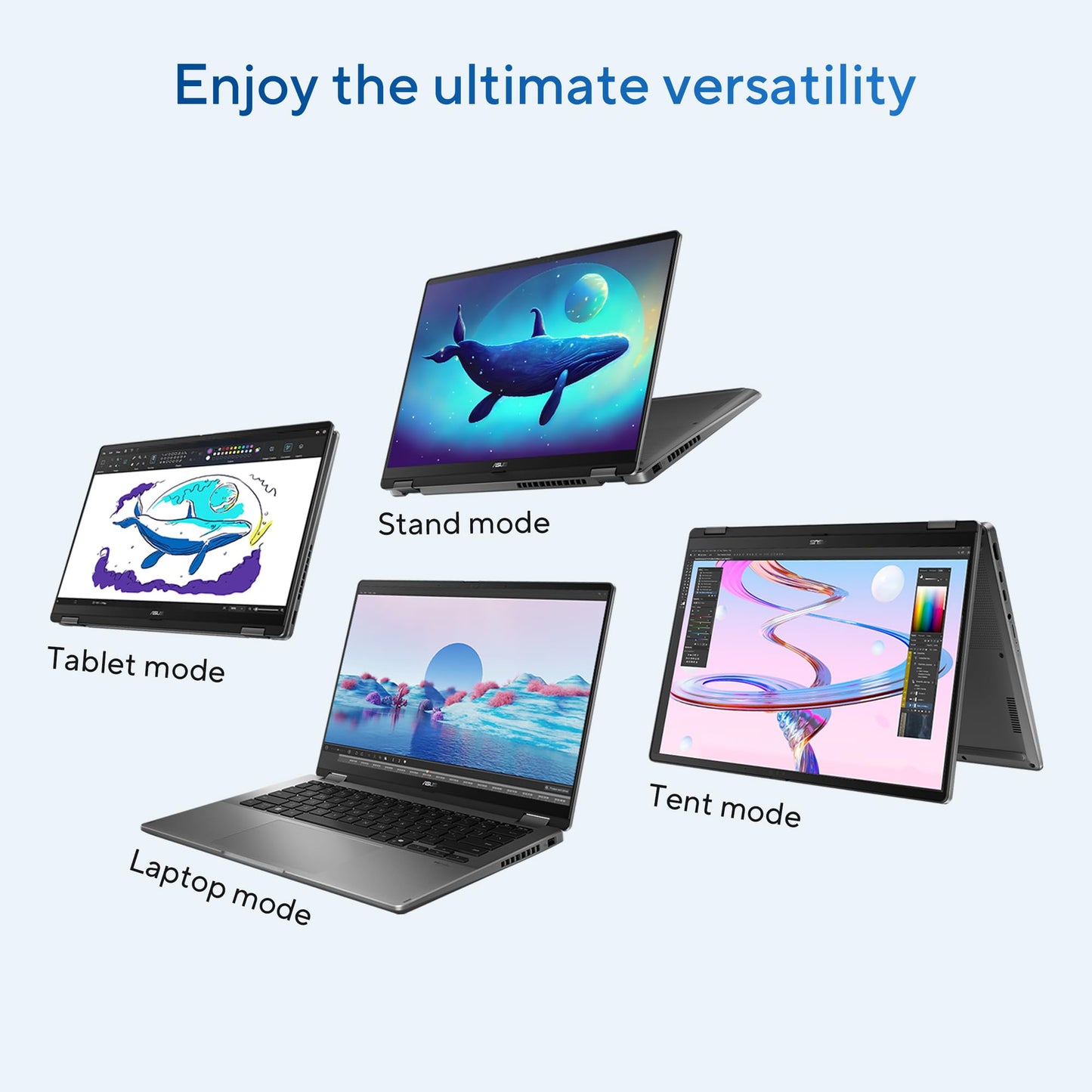 ASUS Vivobook 14 Flip,Intel Core Ultra 5 (Series 2),Copilot+ AI PC(Intel Arc iGPU/40TOPS/16GB/512GB/FHD+ Touch screen/14/Windows 11/M365 Basic (1Year)*/Office Home 2024/Gray/1.57 kg) TP3407SA-QL024WS