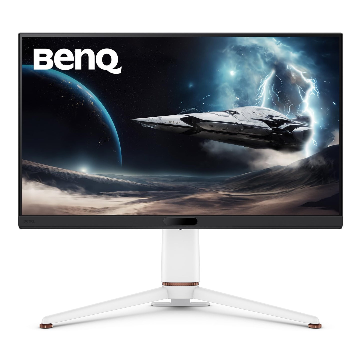 BenQ MOBIUZ EX271Q 27” 2K QHD 180Hz Gaming Monitor, 1ms GtG, AMD FreesSync Premium, DP 1.4, HDMI 2.0, 65W USB-C, 95% P3, Height Adjust, KVM, AI Color Adjustment, Remote Controller (White)