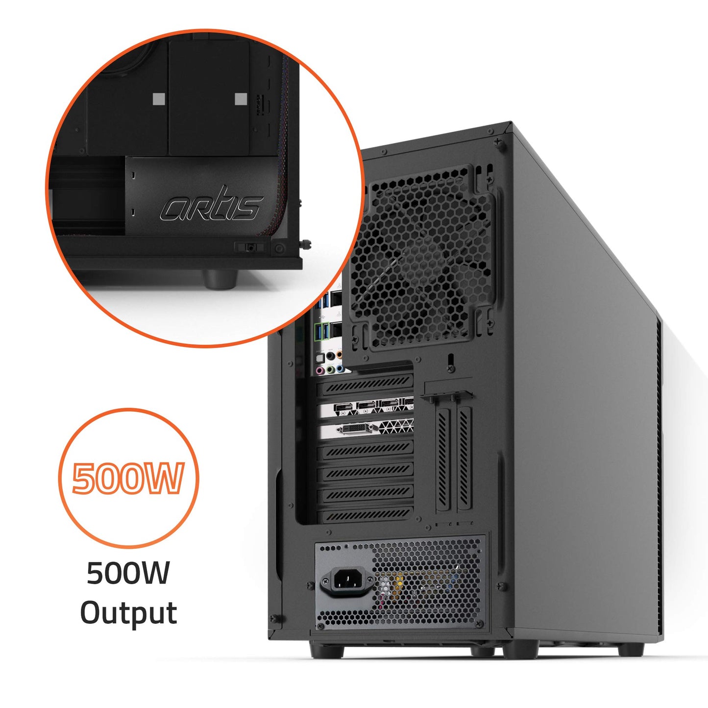Artis 500 Watt Super Silent Gaming PC SMPS/Power Supply Unit