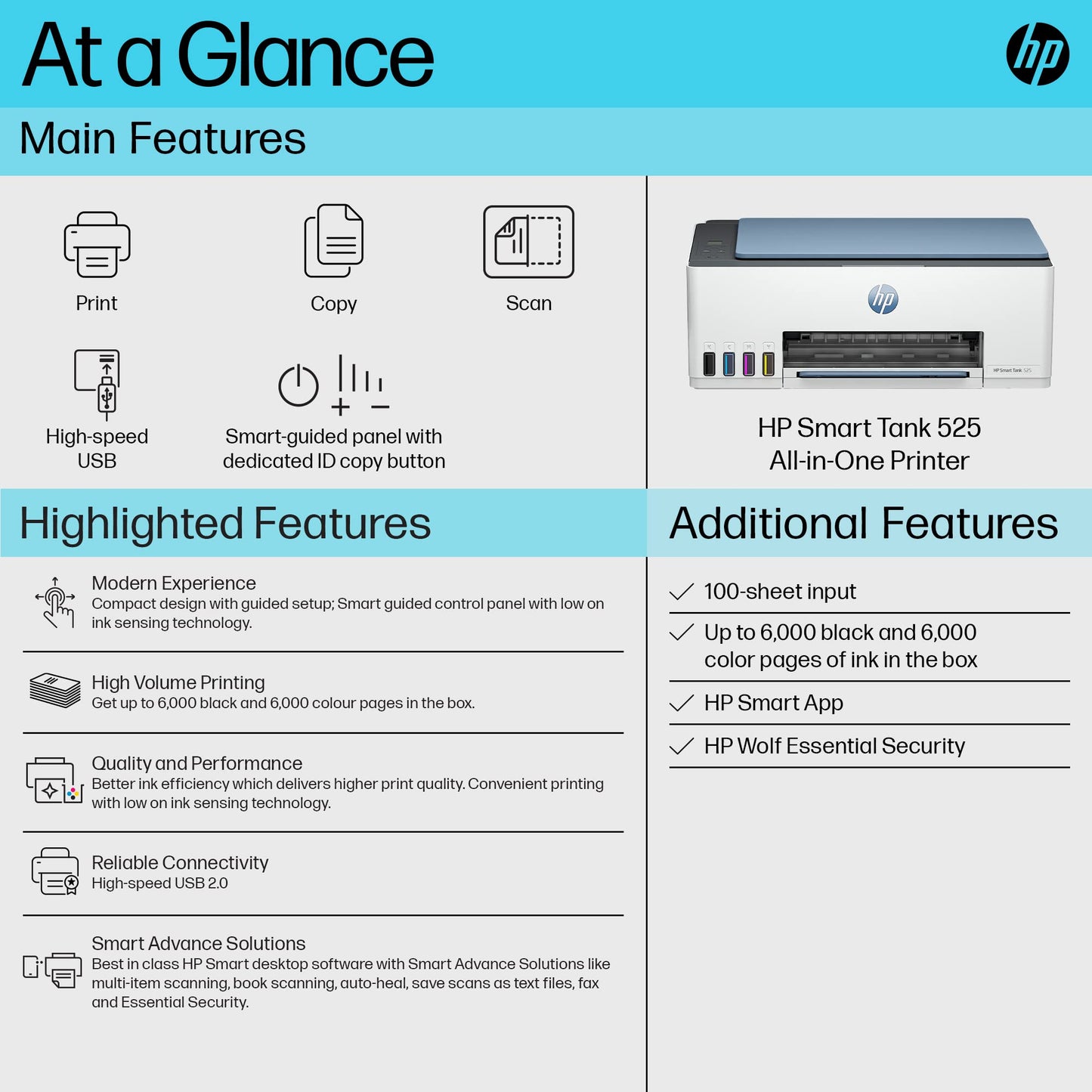 HP Smart Tank 525 All-in-one Colour Printer