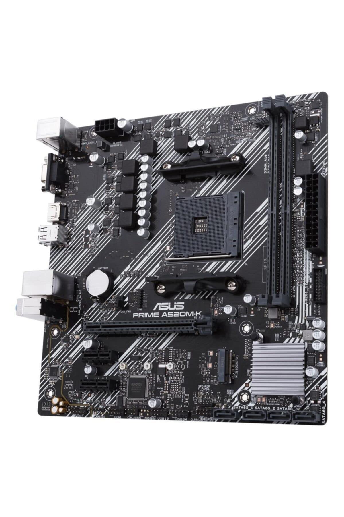 ASUS Prime A520M-K (AMD AM4 DDR4 Socket for AMD Ryzen 5000/5000 G/ 4000 G/ 3000) Micro ATX Motherboard with M.2 Support 1Gb Ethernet HDMI/D-Sub SATA 6Gbps and USB 3.2 Gen 1 Type-A