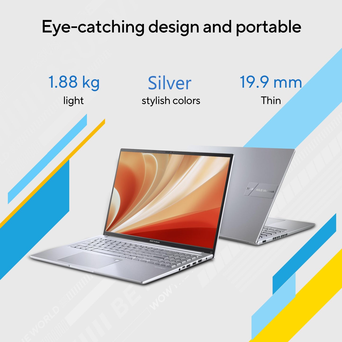 ASUS Vivobook 16, Intel Core i7-12700H (Gaming Grade CPU), 16" (40.64cm) FHD+ 16:10, Thin & Light Laptop (16GB DDR4/512GB SSD/Iris Xe/Win 11/Office 2021/Transparent Silver/1.88 Kg), X1605ZAC-MB741WS