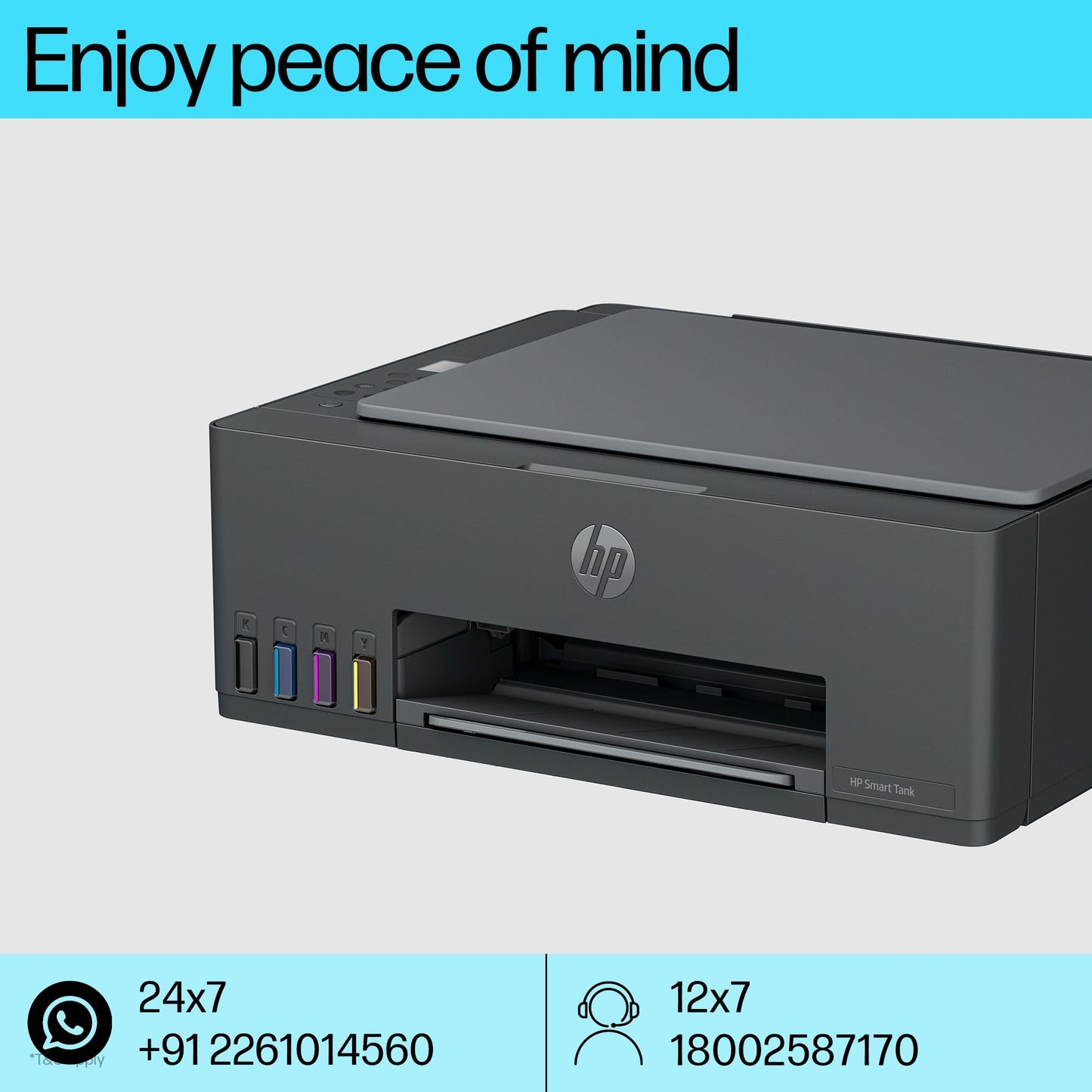 HP Smart Tank 584 All-in-One WiFi Colour Printer with 1+1 Year Extended Warranty, Black