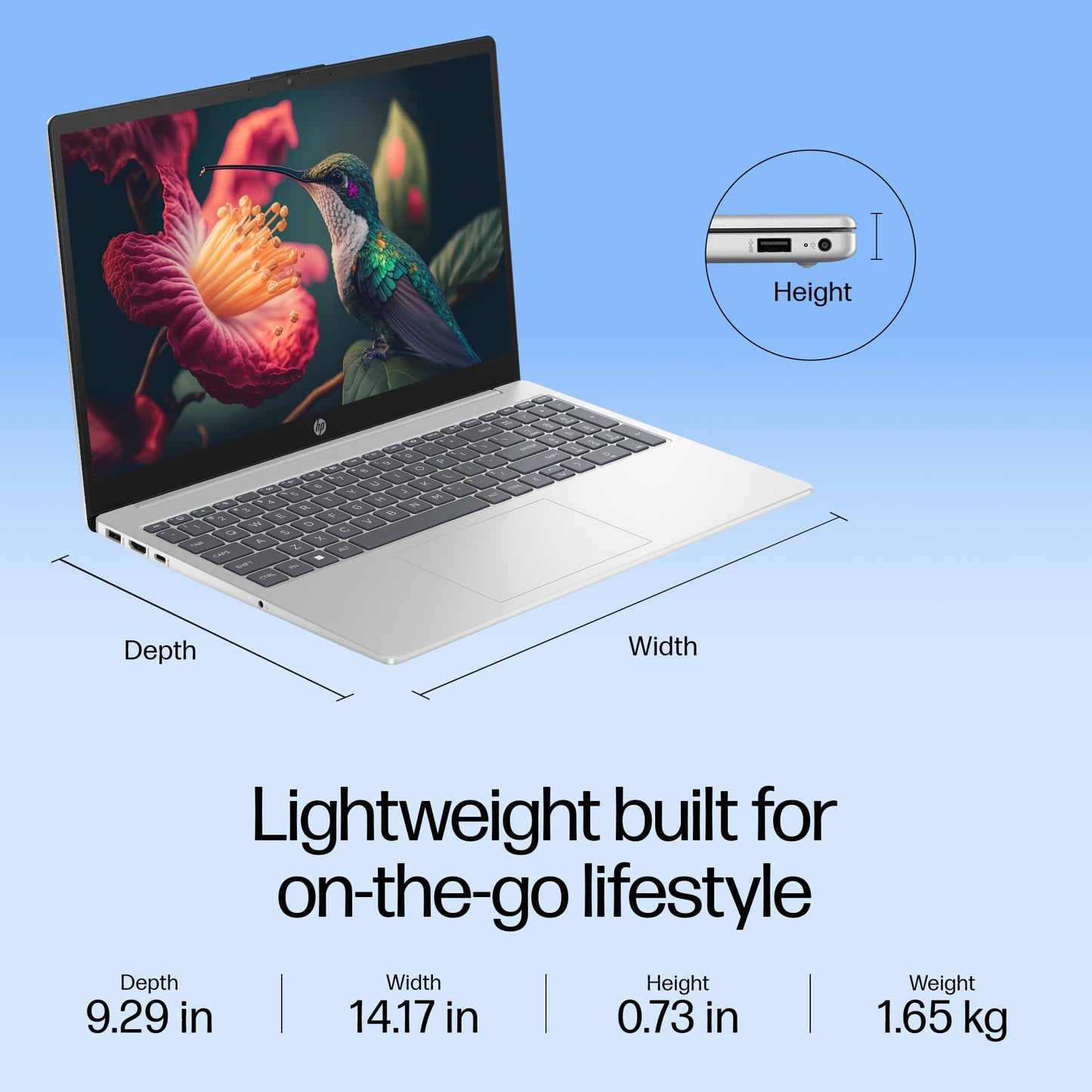 HP 15, Intel Core Ultra 5 125H Laptop (16GB DDR5,1TB SSD) IPS, Anti-Glare, Micro-Edge, 15.6''/39.6cm, FHD, Win11,M365 Basic(1yr),Office Home24,Silver,1.65kg, FHD Camera w/Shutter, Backlit, fd1255TU