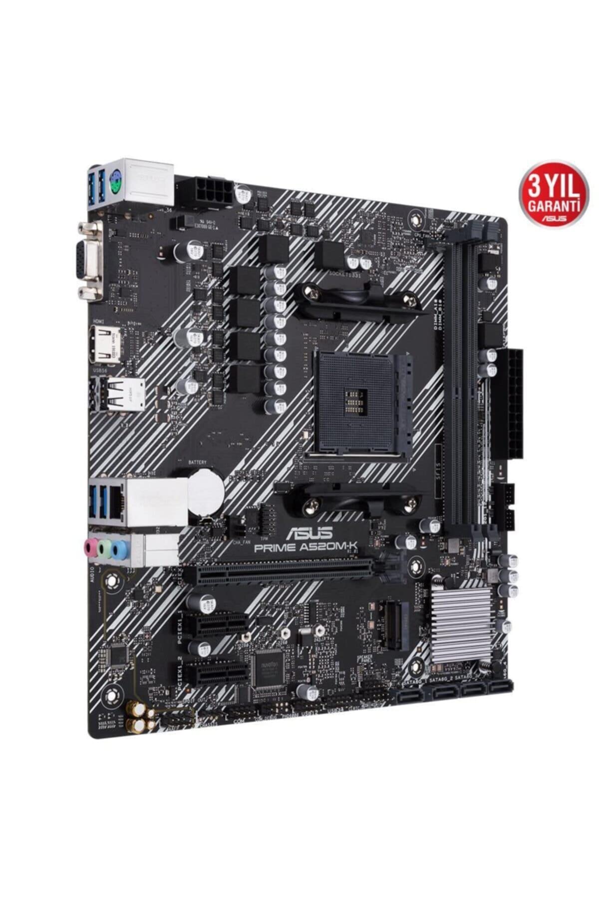 ASUS Prime A520M-K (AMD AM4 DDR4 Socket for AMD Ryzen 5000/5000 G/ 4000 G/ 3000) Micro ATX Motherboard with M.2 Support 1Gb Ethernet HDMI/D-Sub SATA 6Gbps and USB 3.2 Gen 1 Type-A