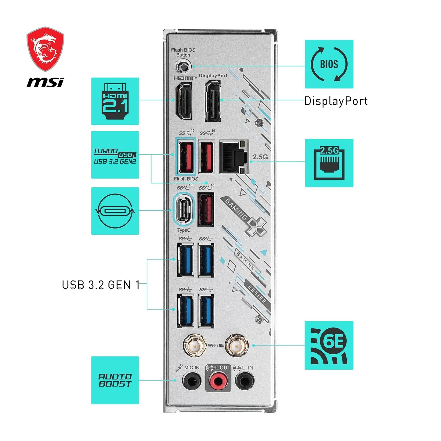 MSI B650M Gaming Plus WiFi Motherboard, mATX - Supports AMD Ryzen 7000 Series Processors, AM5, DDR5 Memory Boost 7800+MHz/OC, 1 x PCIe 4.0 x16, 2 x M.2 Gen4, Wi-Fi 6E