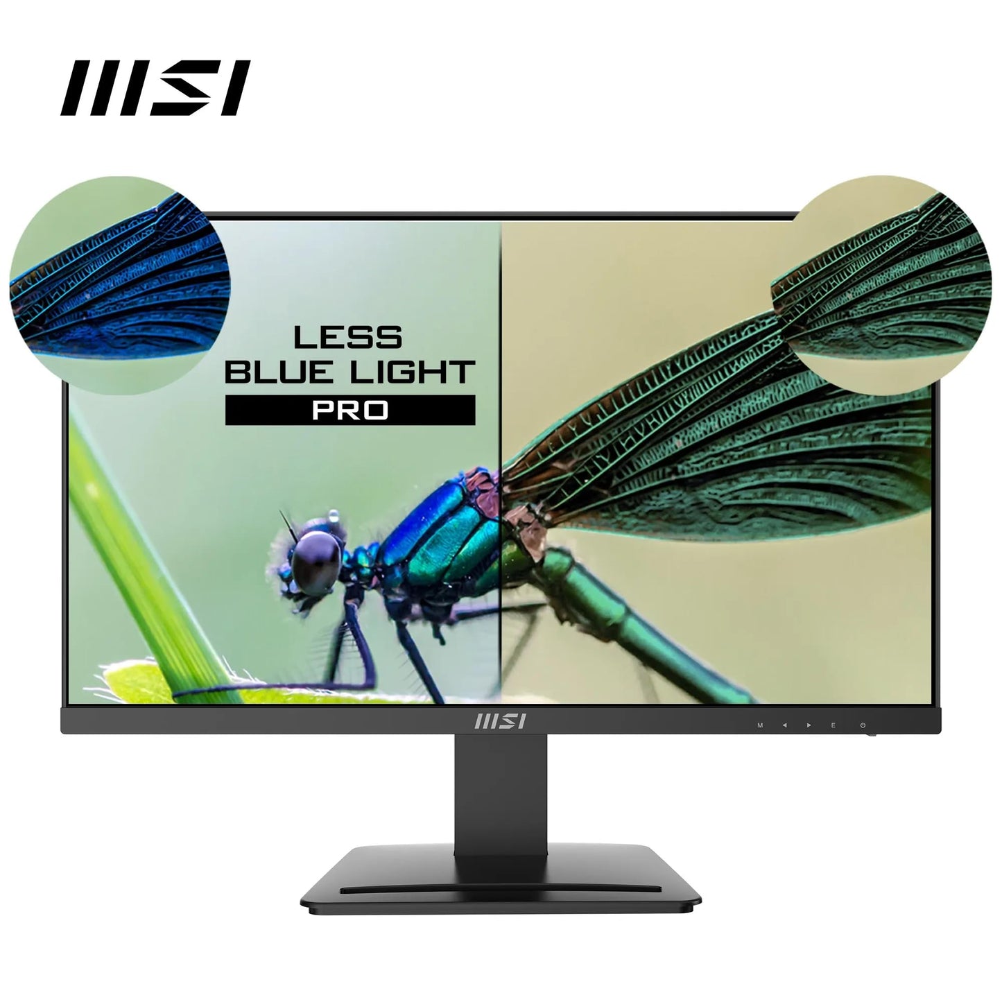 MSI PRO MP251 24.5 Inch Full HD Office Monitor - 1920 x 1080 IPS Panel, 100 Hz, Eye-Friendly Screen, Built-in Speakers, Tilt-Adjustable - HDMI 1.4b, D-Sub (VGA)